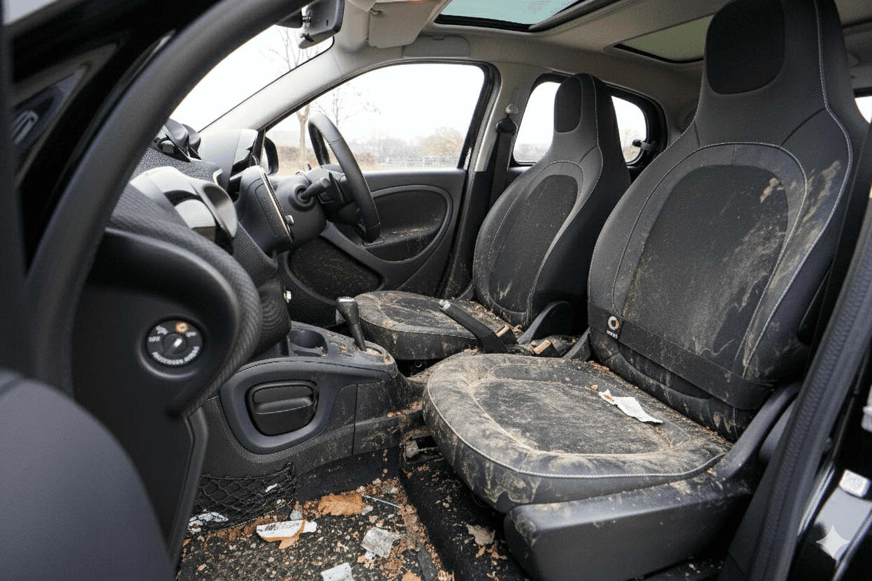 Car before detailing